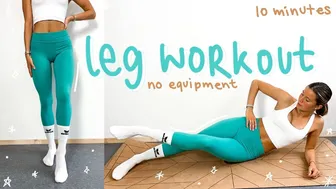 10 MINUTE EASY LEG WORKOUT // no jumping, no equipment, at home, inner thighs, slimmer legs