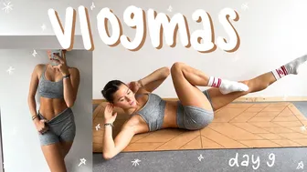 VLOGMAS DAY NINE: quick but intense ab workout so you can have all them christmas cookies, 6 mins