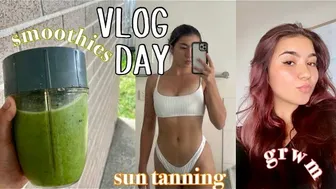 come spend the day with me // workouts, smoothies, filming, & grwm #1