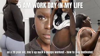 5 AM WORK DAY IN MY LIFE | as a 20-year-old, back and biceps workout, how to stay motivated?