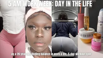 5 AM WORK WEEK IN THE LIFE | Finding balance in work and life as a 20-year-old, 5-day workout split