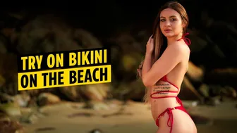 Sexy Bikini Try On Haul On The Beach | Honey Bunnies