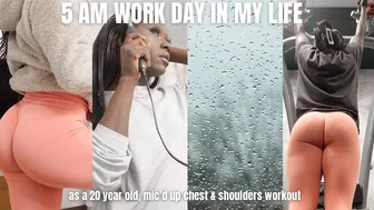 5 AM WORK DAY IN MY LIFE | as a 20-year-old, mic'd up chest and shoulders workout