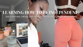 LEARNING HOW TO BE INDEPENDENT: GRWM job interview, glute & hamstrings workout, back to college ? #1