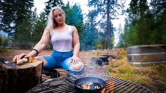 Young Woman ALONE OFF GRID