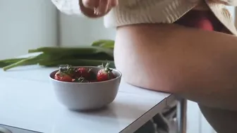 Eating Strawberries. with Transparent #2