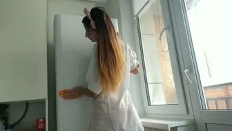 cleaning Room With 4k transparent With White ???? Dress