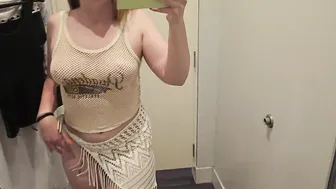 [4K] Transparent Mesh Try On Haul | Dressing Room No Bra (2024) #2