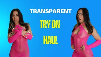 [4K] TRANSPARENT Mesh Dress TRY ON Haul with Mirror view