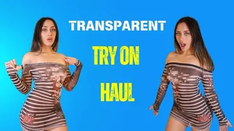 [4K] TRANSPARENT Dress TRY ON Haul with Mirror view