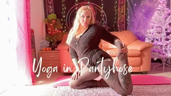 Yoga in Black Sheer Pantyhose #1