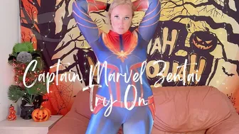 Captain Marvel Zentai Try On