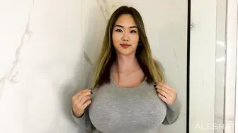 Dry vs Wet challenge, Transparent, No Bra by ALESHA #2