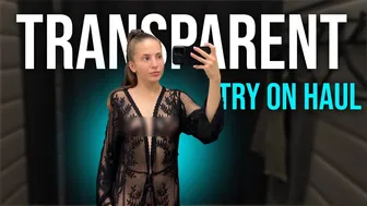 TRANSPARENT Elegant Black Embroidered Robe Try-On Haul No Bra