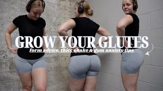 GLUTES & HAMMYS WORKOUT | form tips, weight gain shake, + gym anxiety tips