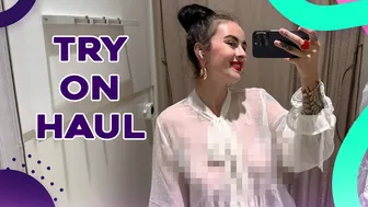 [4K] TRANSPARENT Try On Haul | Sheer Outfit with No Bra | Fitting room #1