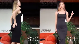 [4K] $10 Dress VS $100 Dress. Fashion Nova and Skims. Try On Haul #2