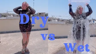 Dry vs Wet Goth Transparent Dress (Sheer Showdown) #1