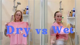 Pink Transparent Top Review! Wet vs Dry [4K] #1